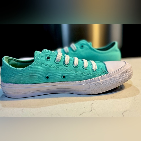 Converse All Star Chuck Taylor Unisex Turquoise Low Tops - Unisex Women: 7 Men:5 - Picture 9 of 13